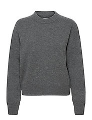 Samsøe Samsøe - Amaris crew neck 12758(pris som 22.03) - trøjer - dark grey mel. - 0