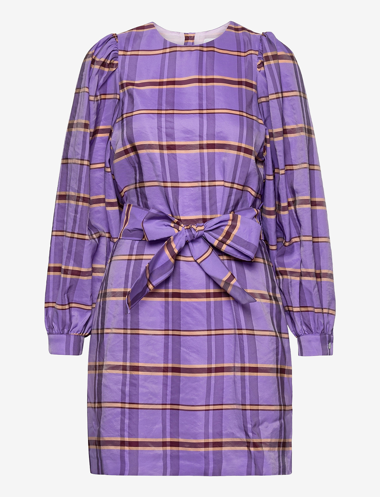 Samsøe Samsøe - Orion dress 12867 - sukienki krótkie - purple jasper ch. - 0