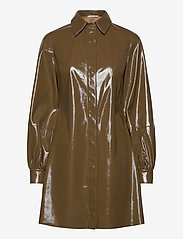 Samsøe Samsøe - Caroli dress 12869 - skjortklänningar - dark olive - 0