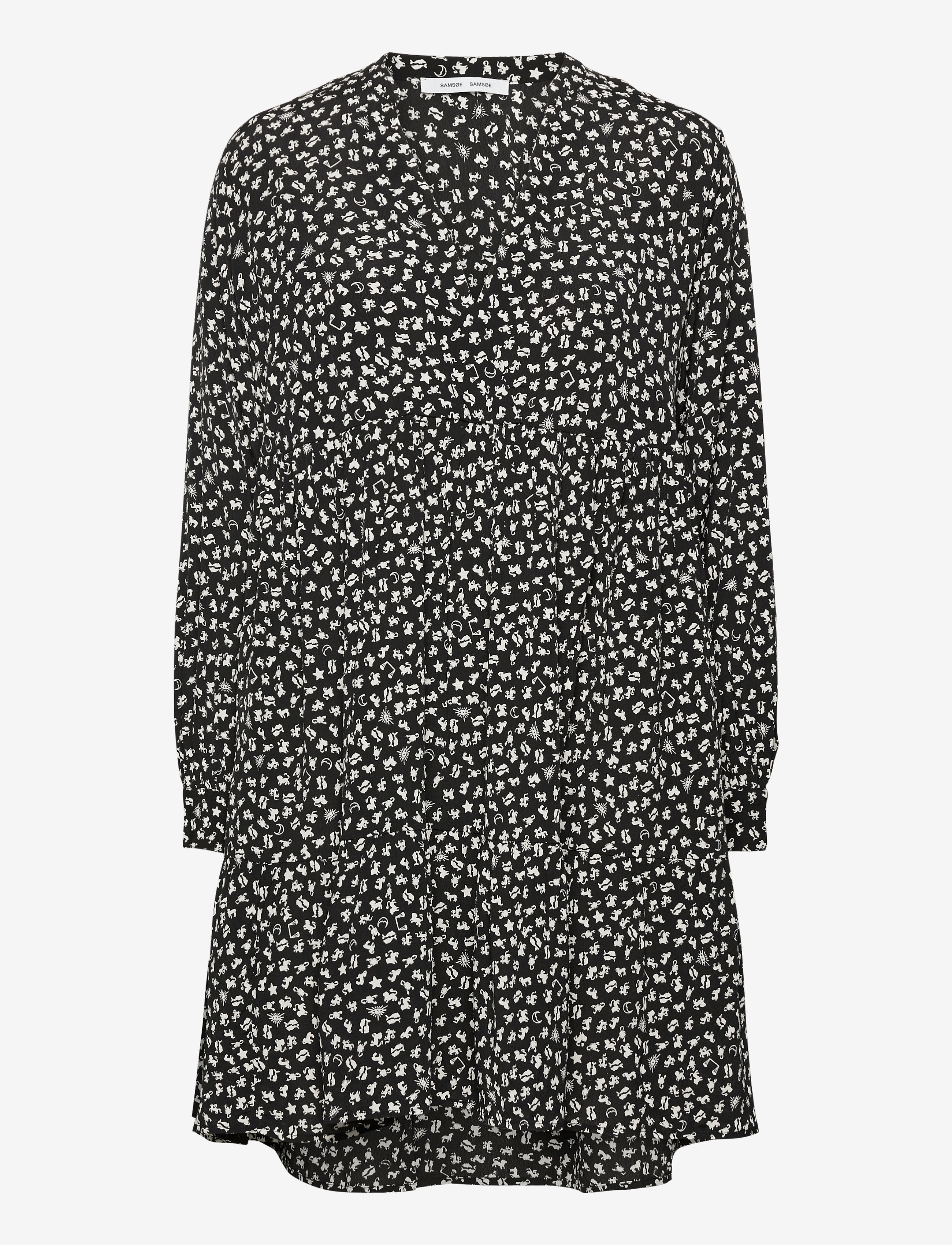 Samsøe Samsøe Mori short dress aop 10867 - Kleidid - DARK SKY / black