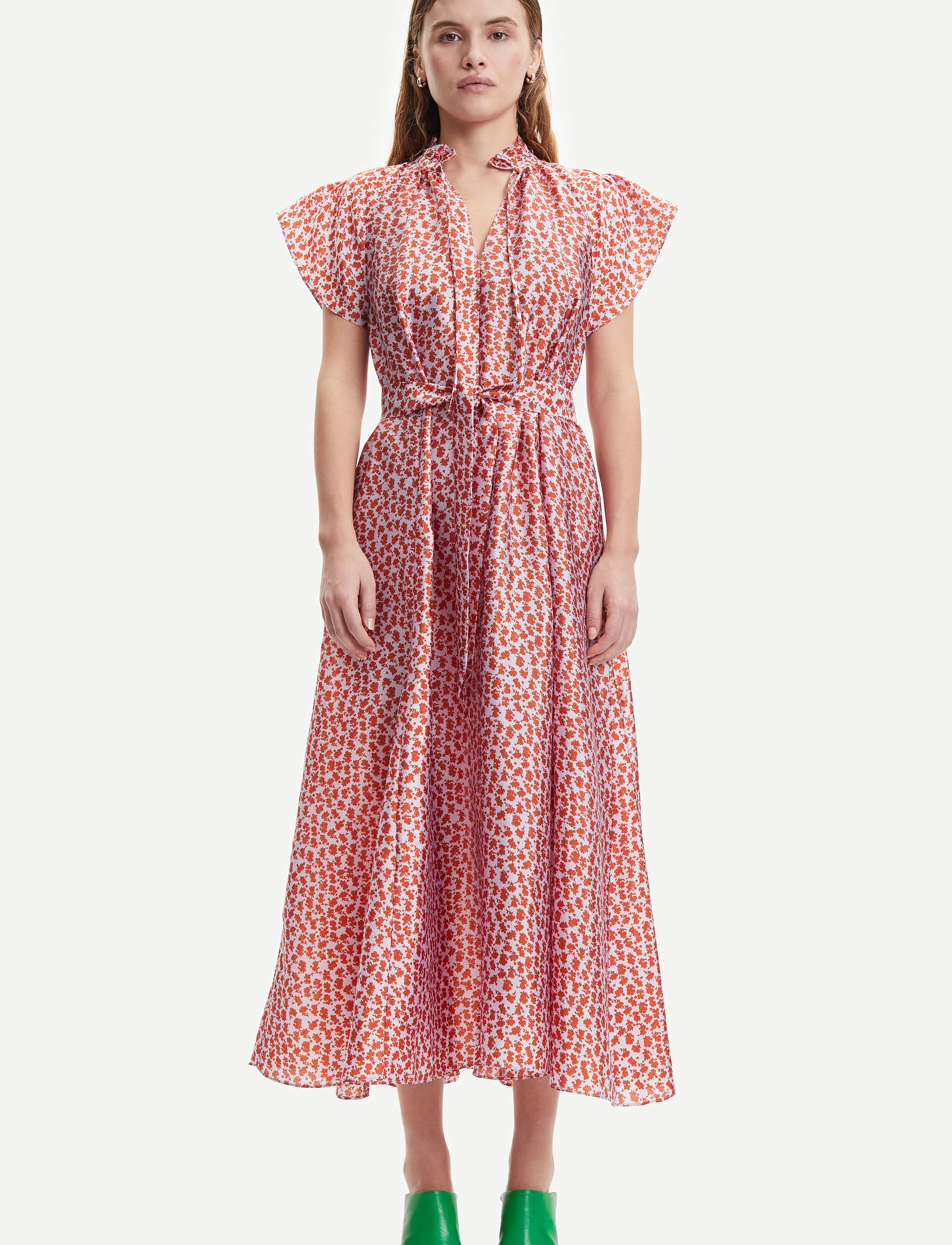 Samsøe Samsøe - Karookh long dress aop 11244 - ditsy clay - 2