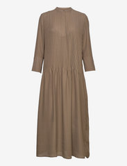 Samsøe Samsøe - Elm ml dress 13090 - marškinių tipo suknelės - chocolate chip - 0