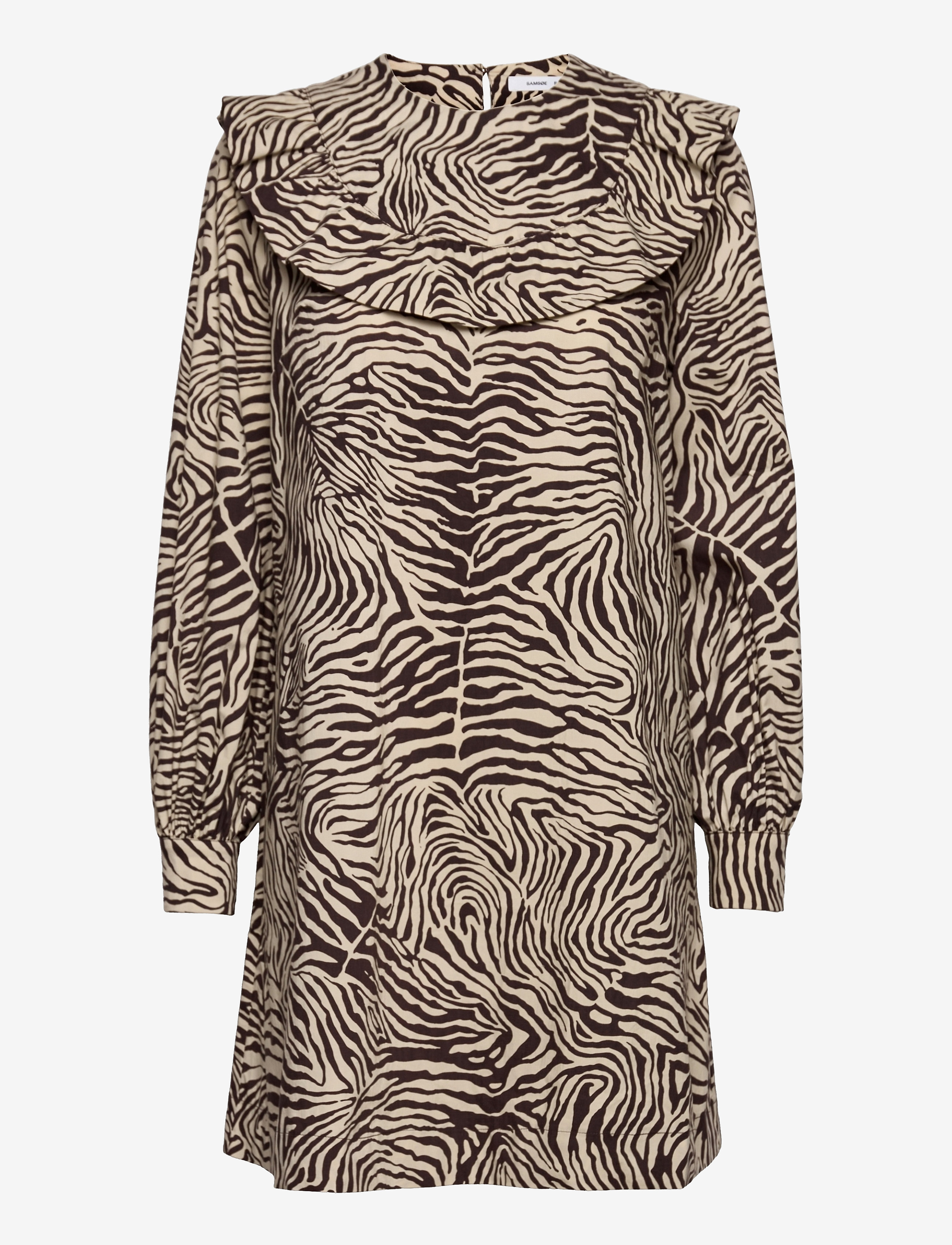 Odette dress aop 10783 - CHOCO ZEBRA