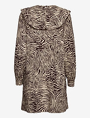 Samsøe Samsøe - Odette dress aop 10783 - marškinių tipo suknelės - choco zebra - 1