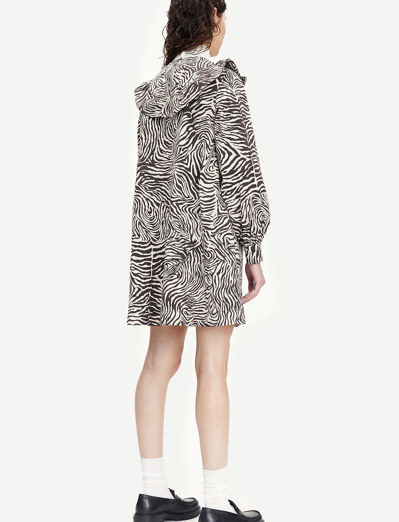 Samsøe Samsøe - Odette dress aop 10783 - midi-jurken - choco zebra - 3