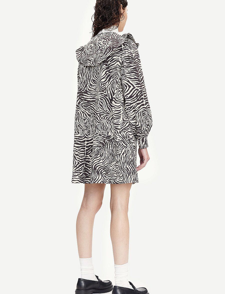 Samsøe Samsøe - Odette dress aop 10783 - midi kjoler - choco zebra - 3