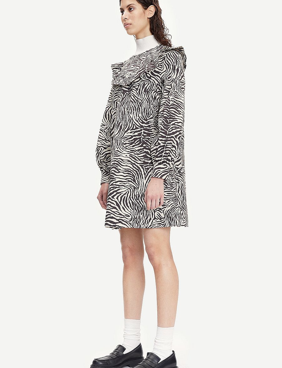 Samsøe Samsøe - Odette dress aop 10783 - midi kjoler - choco zebra - 4