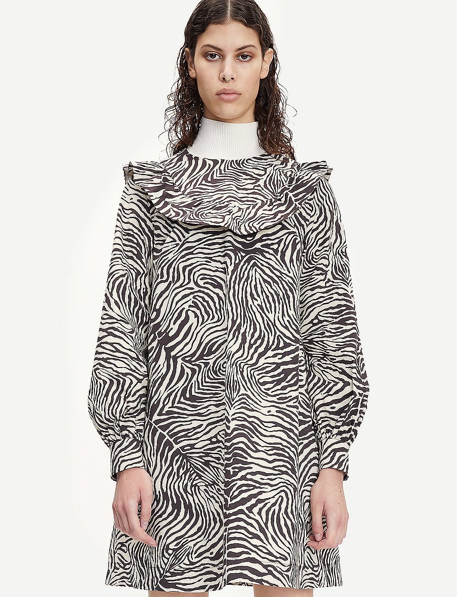 Samsøe Samsøe - Odette dress aop 10783 - midi kjoler - choco zebra - 5