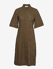 Samsøe Samsøe - Demi dress 14135 - midi jurken - dark olive - 0