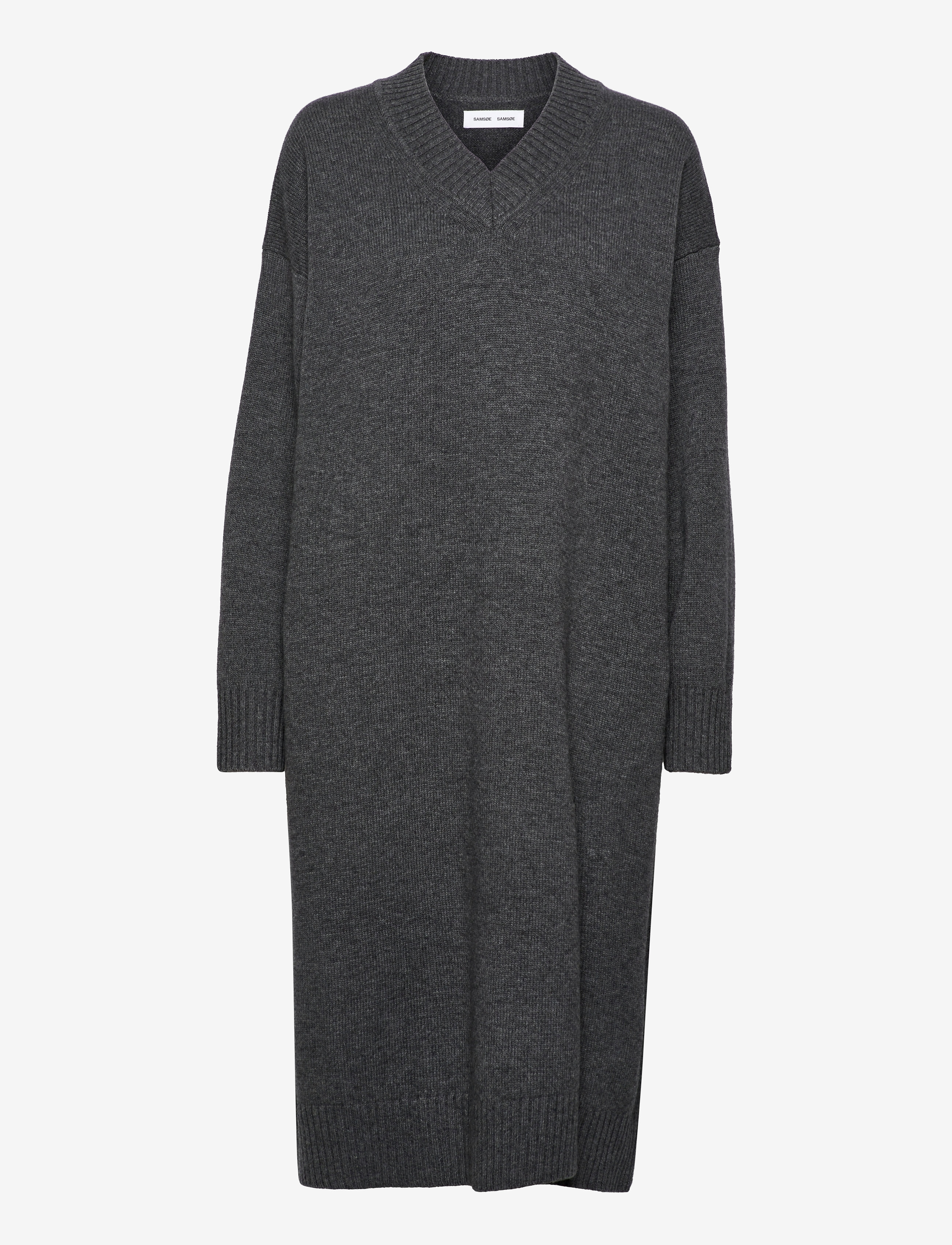 Samsøe Samsøe - Kei v-neck dress 11250 - dark grey mel. - 1