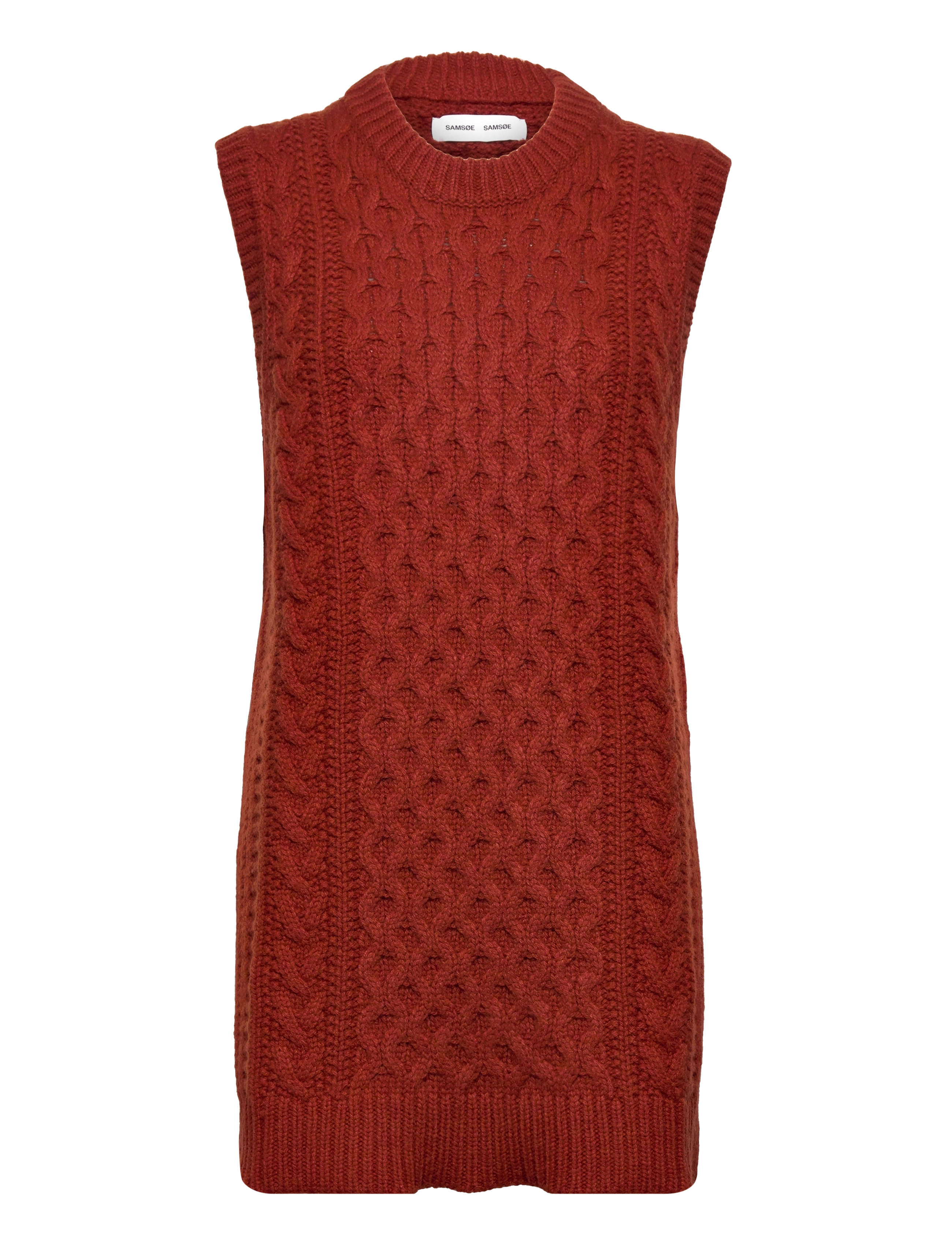 Samsøe Samsøe - Keiko crew neck vest 11250 - red ochre - 0