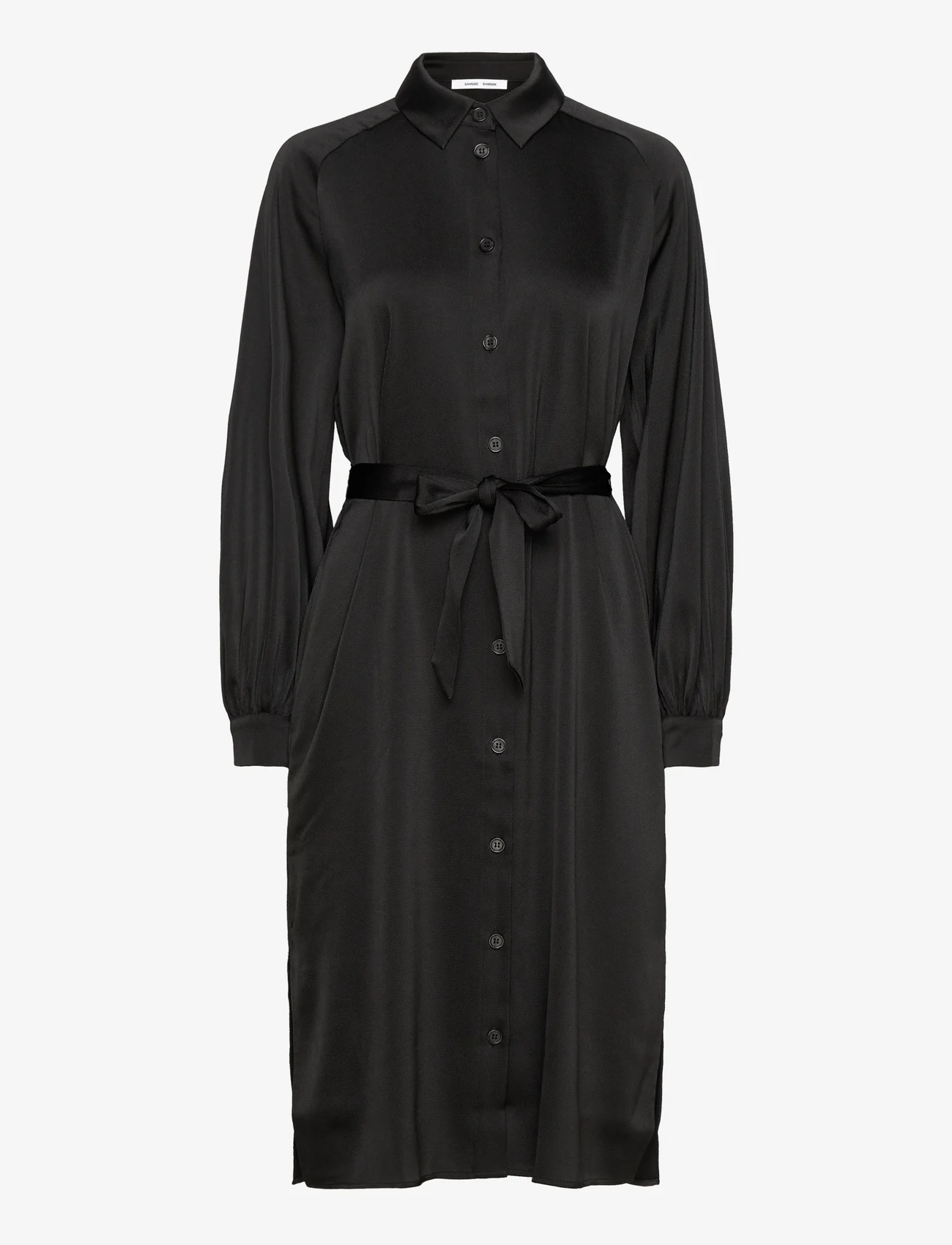 Samsøe Samsøe - Nika shirt dress 13096 - midi jurken - black - 0