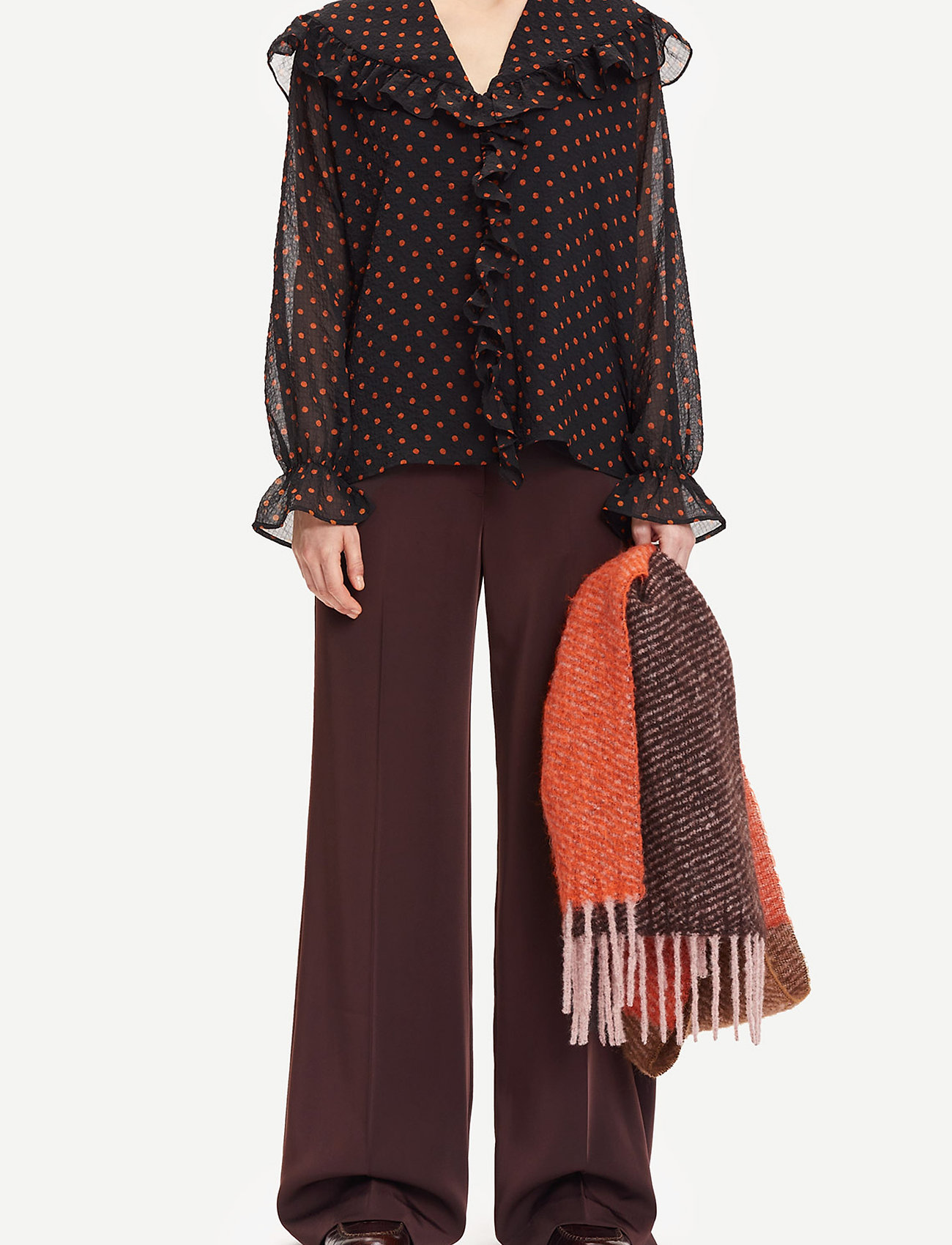 Samsøe Samsøe - Jytta blouse aop 12888 - caramel dot - 1