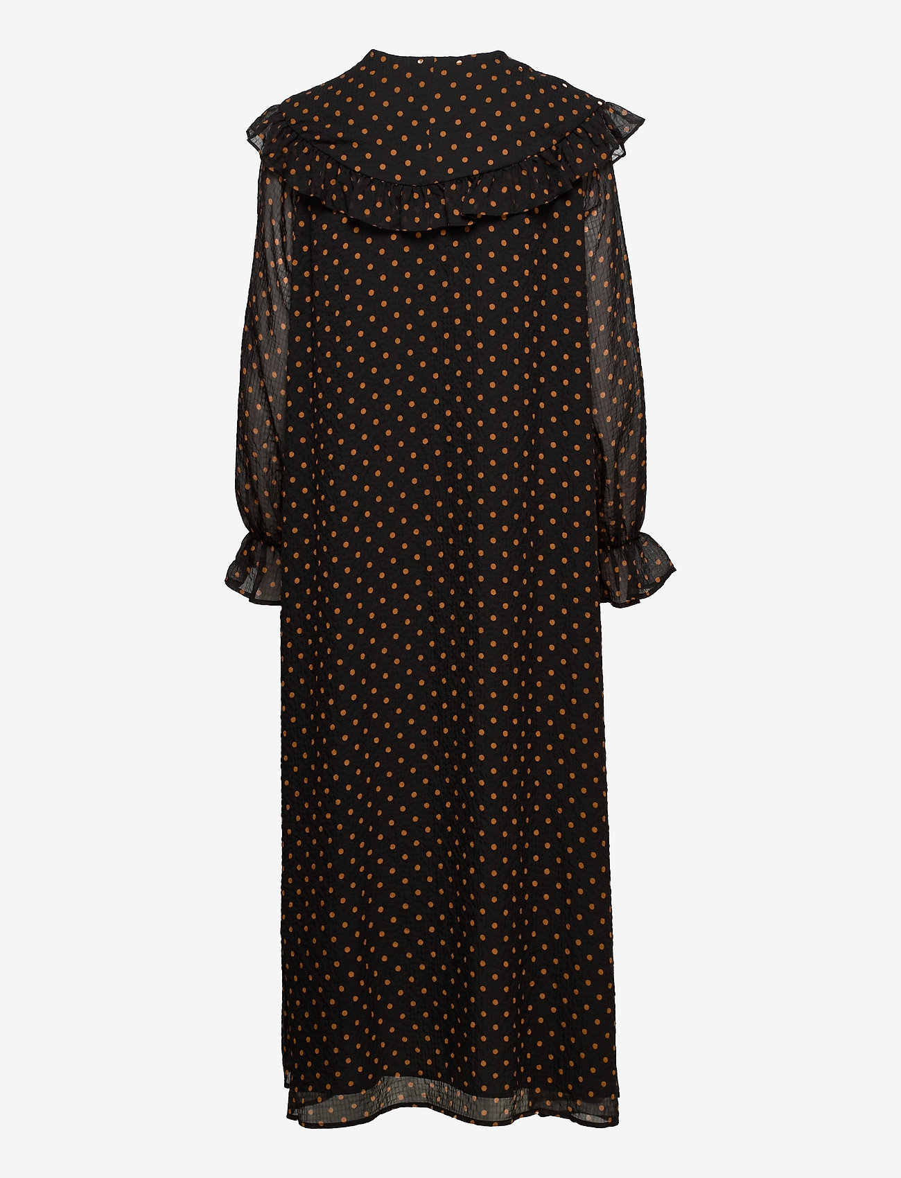 Samsøe Samsøe - Jytta long dress aop 12888 - vidutinio ilgio suknelės - caramel dot - 1