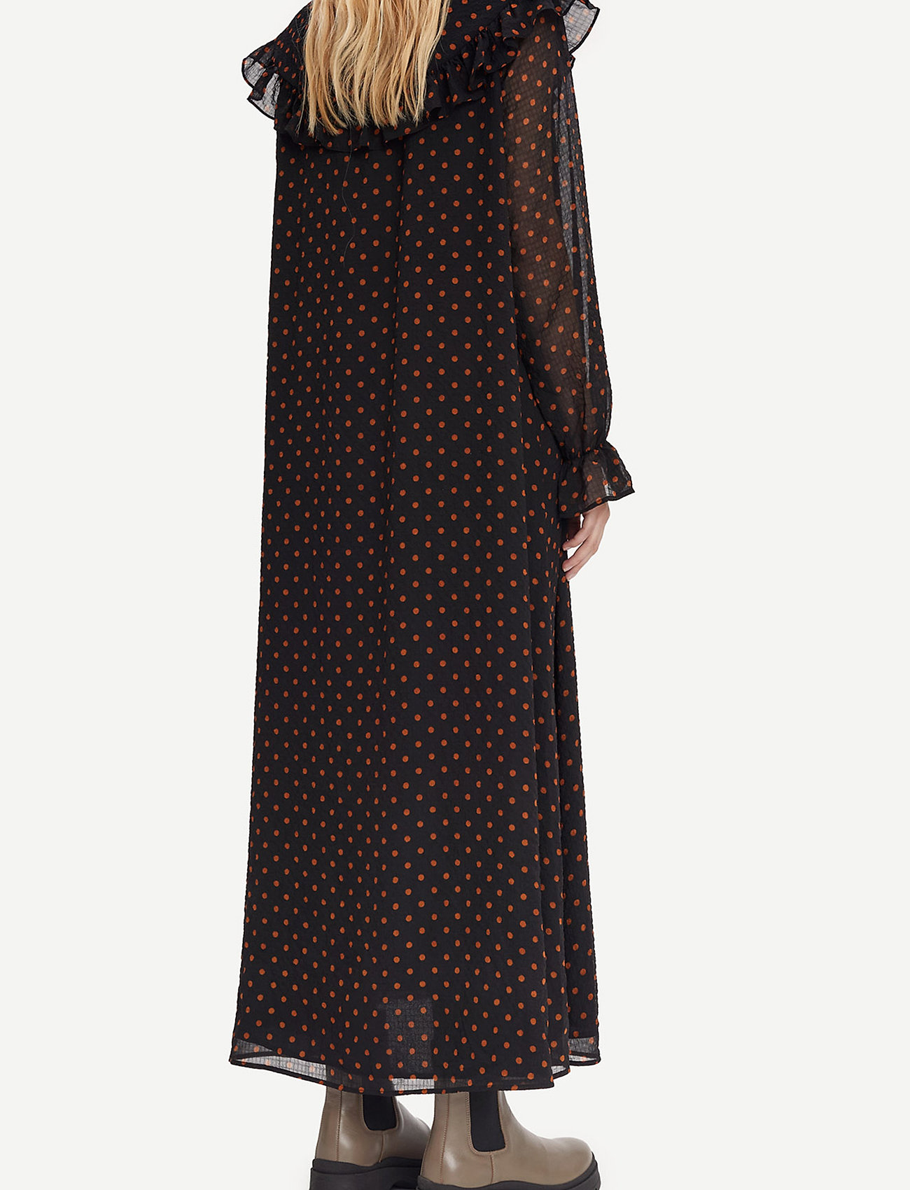 Samsøe Samsøe - Jytta long dress aop 12888 - midi kjoler - caramel dot - 3