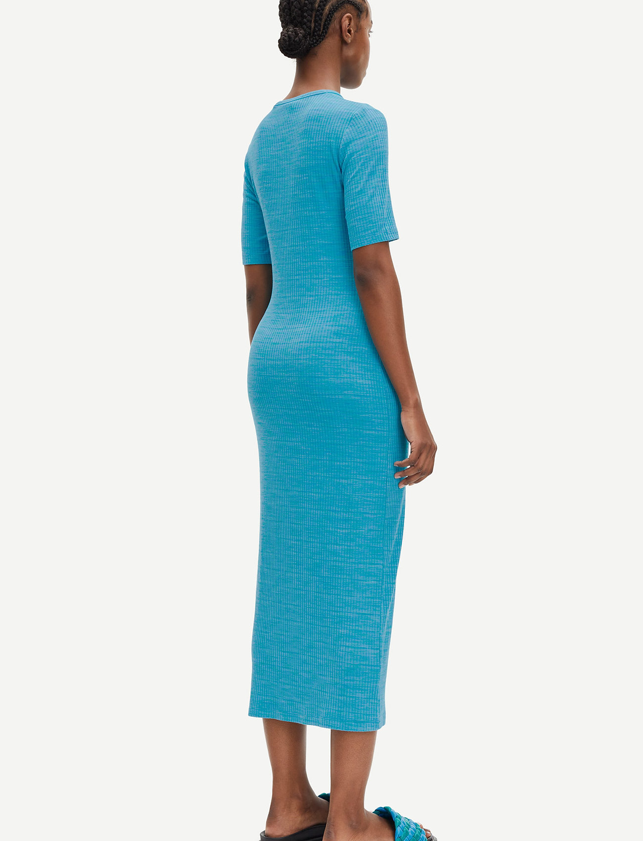 Samsøe Samsøe - Hilde dress 14292 - midimekot - aqua space dye - 3