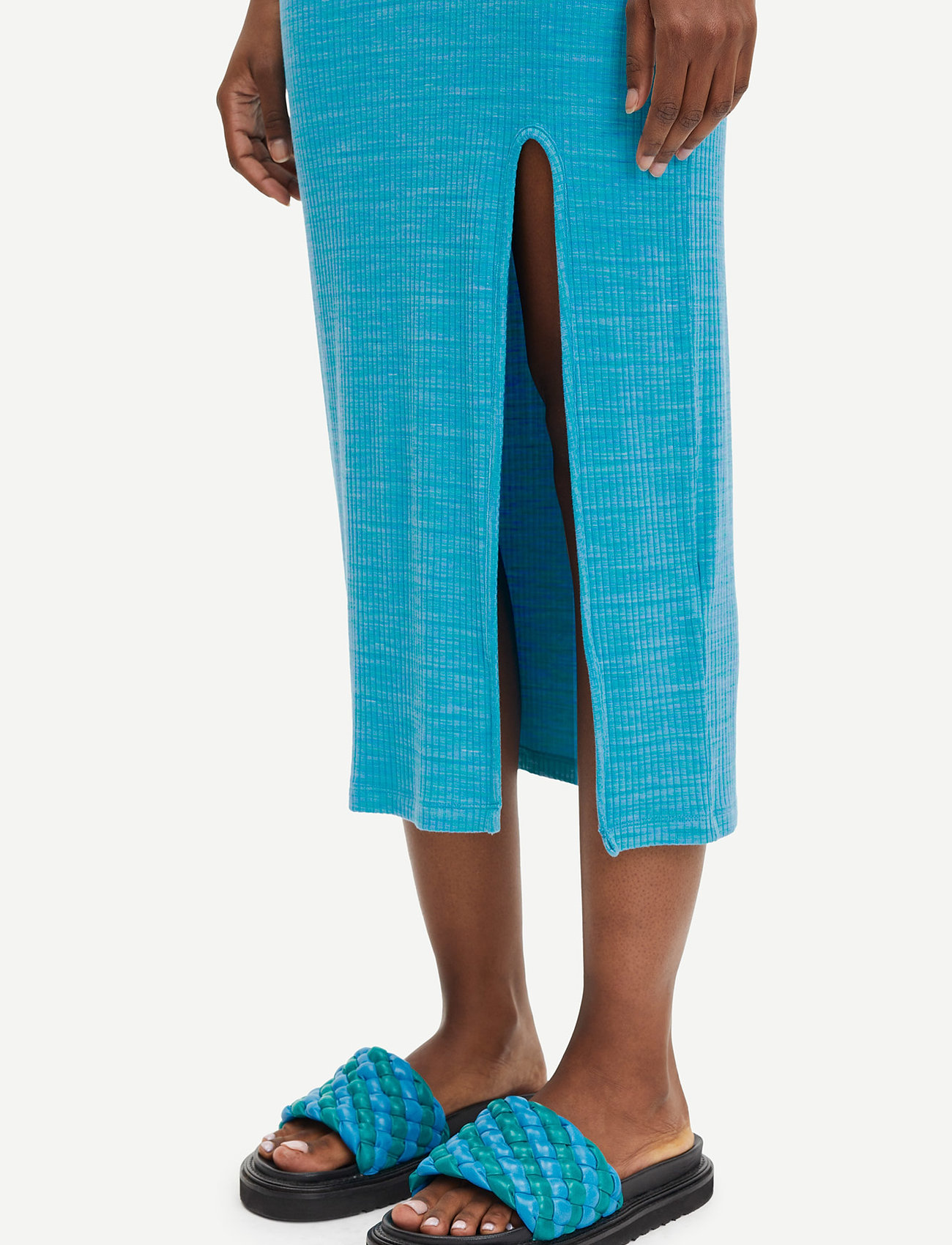 Samsøe Samsøe - Hilde dress 14292 - midimekot - aqua space dye - 4