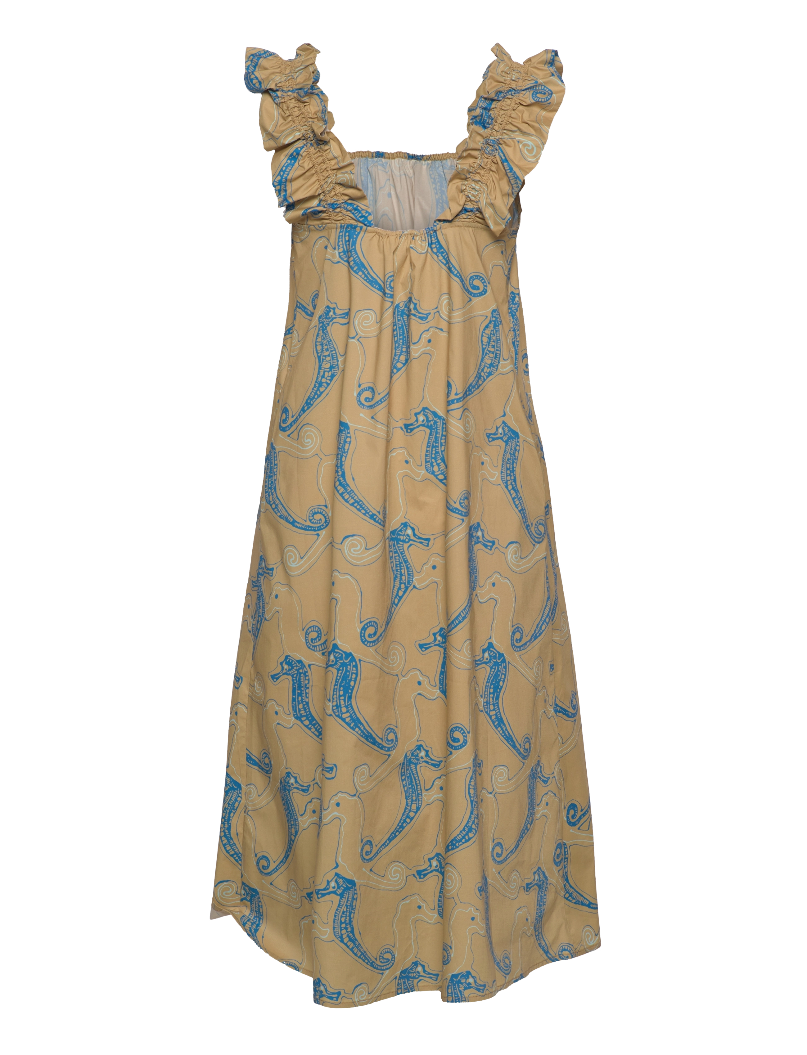 Samsøe Samsøe - Gill dress aop  10783 - aqua seahorse - 2