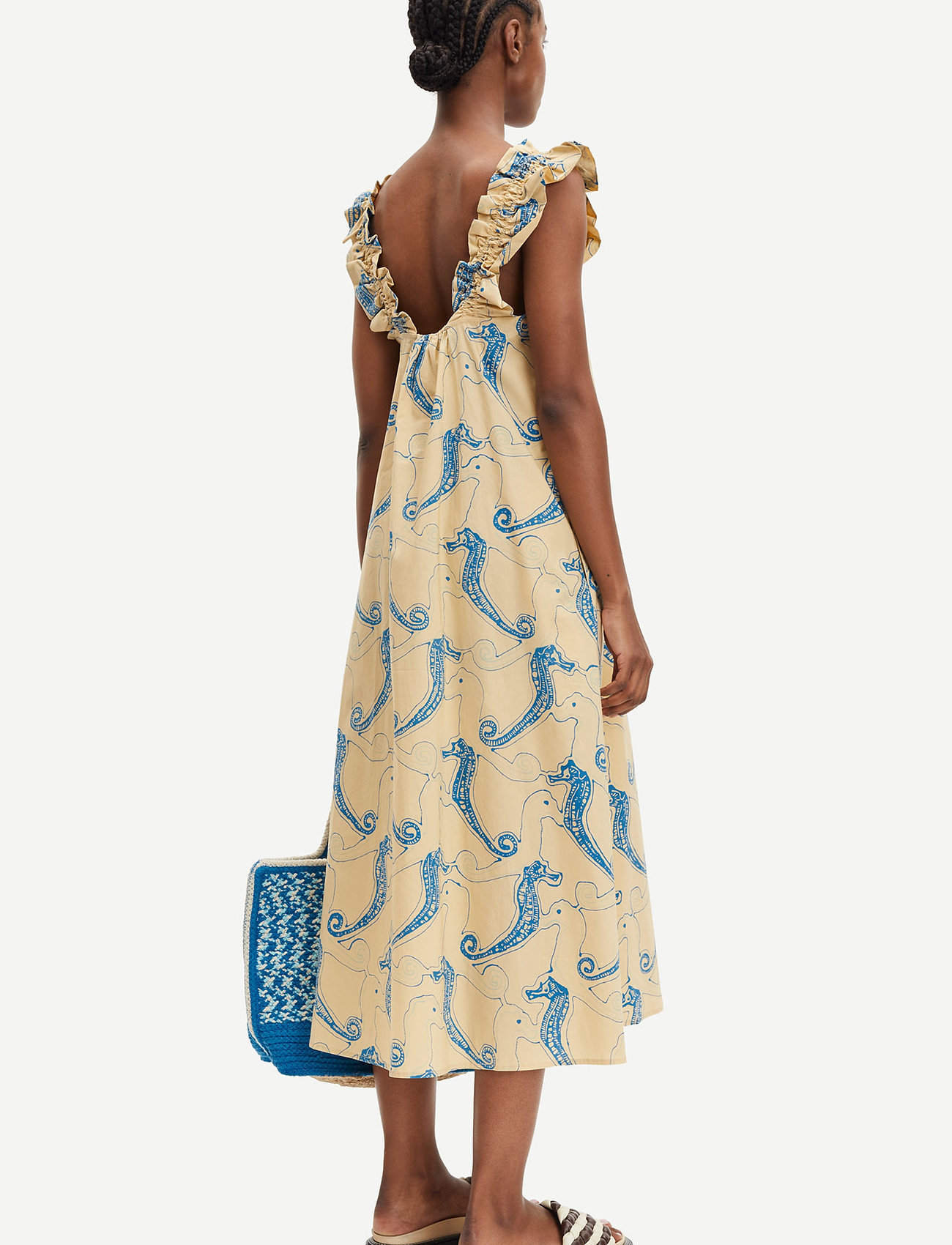Samsøe Samsøe - Gill dress aop  10783 - aqua seahorse - 3