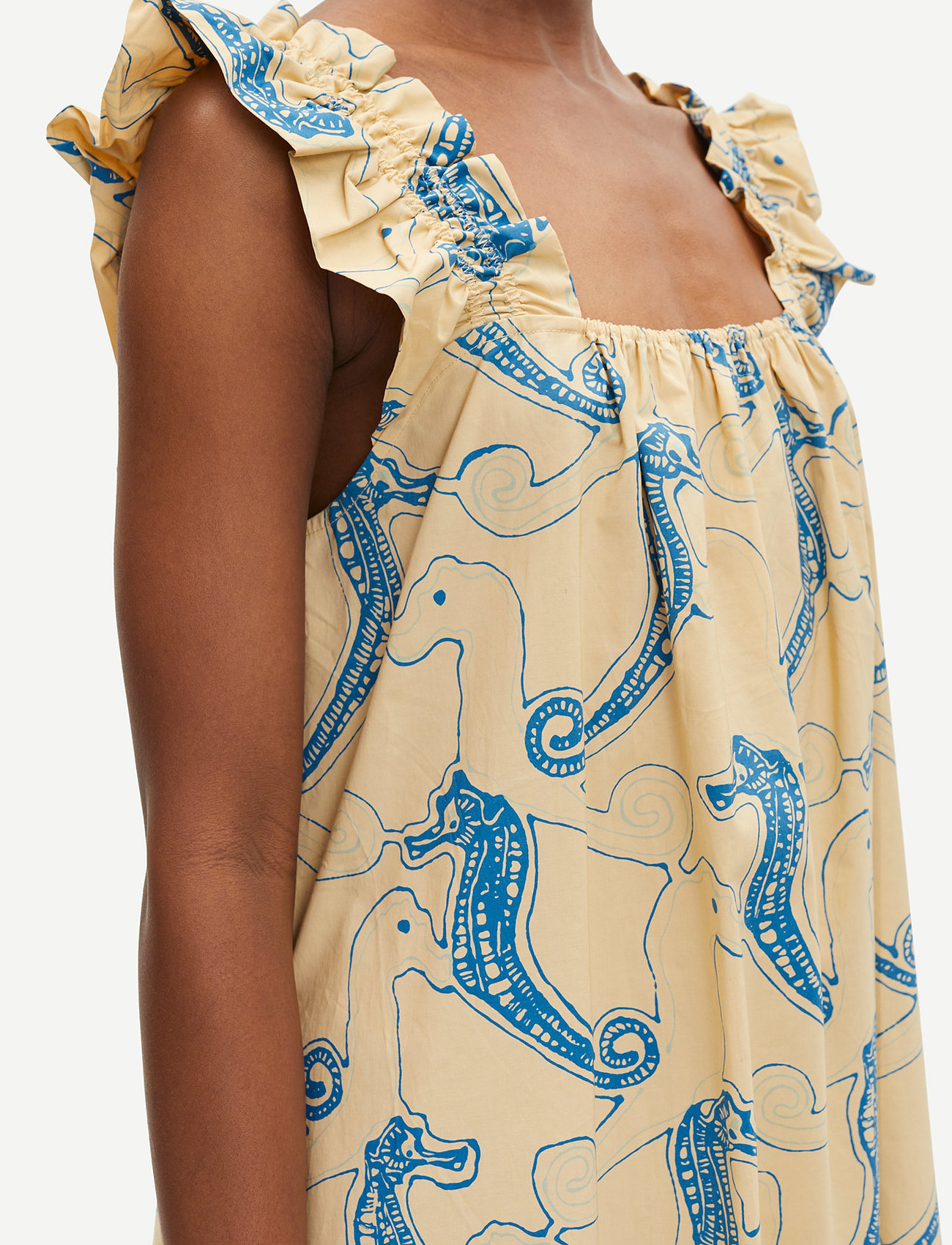 Samsøe Samsøe - Gill dress aop  10783 - aqua seahorse - 4