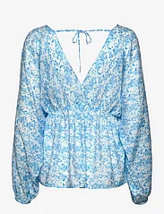 Samsøe Samsøe - Gertrud blouse aop 14216 - langærmede bluser - ibiza seaweed - 1