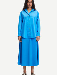 Samsøe Samsøe - Andina skirt 12956 - midi kjolar - ibiza blue - 2