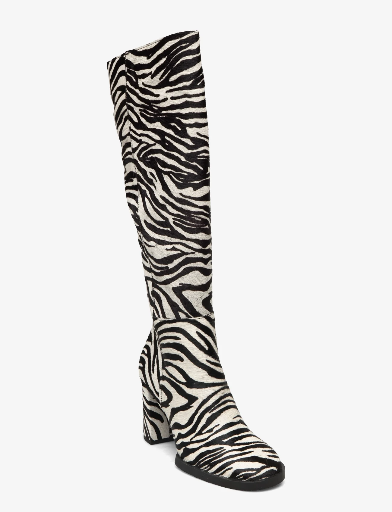 Samsøe Samsøe - Elsa boots high 14410 - pitkävartiset saappaat - zebra - 0