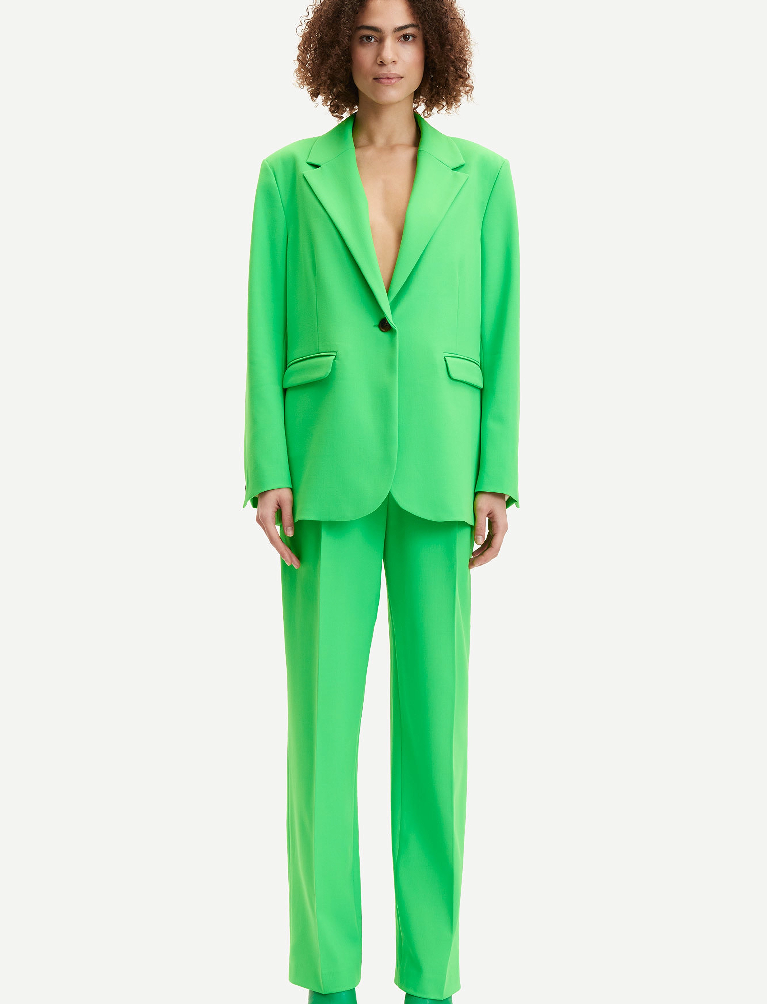 Samsøe Samsøe Paola trousers 13103 - Pidulikud püksid - VIBRANT GREEN / green
