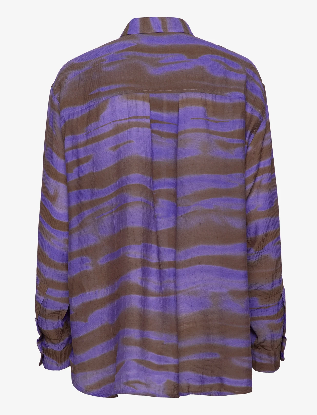 Samsøe Samsøe - Alfrida shirt aop 14449 - långärmade skjortor - iris tide - 1