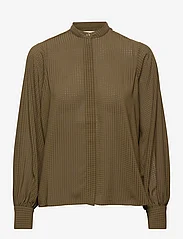 Samsøe Samsøe - Dorothe nc shirt 14459 - langermede bluser - dark olive - 0