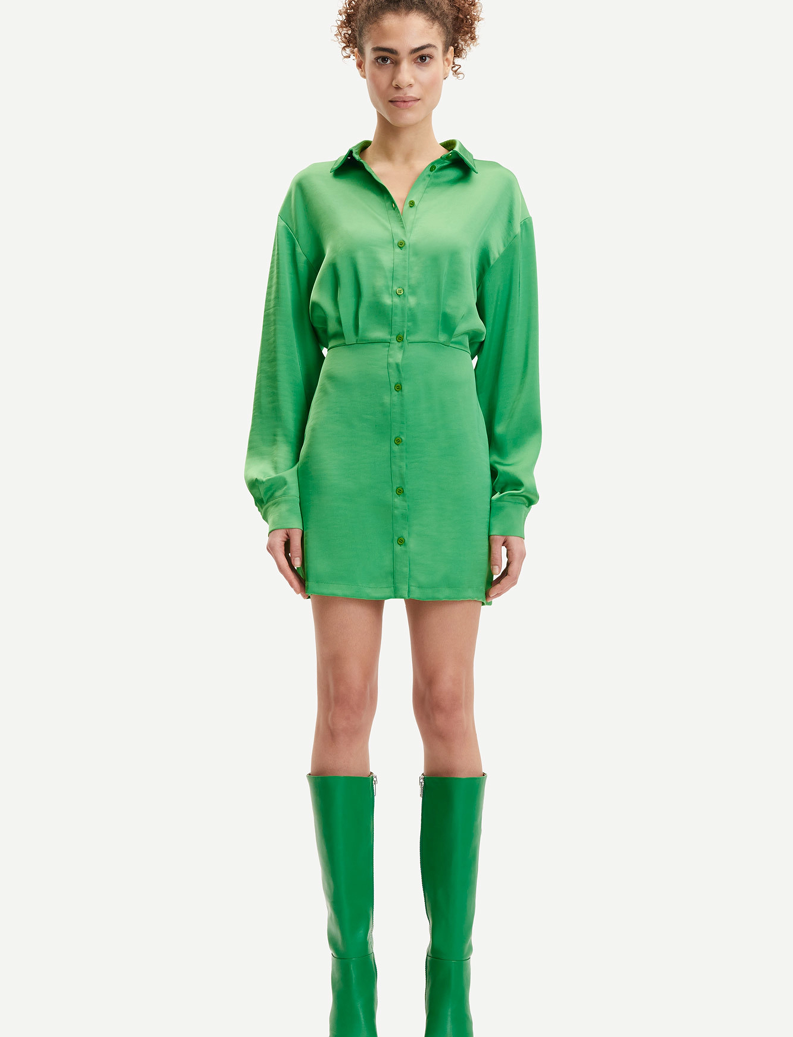 Samsøe Liza Shirt Dress 12956, L, Dresses, Grün - Short Dress, Frauen