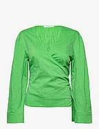 Rossi wrap blouse 14451 - VIBRANT GREEN