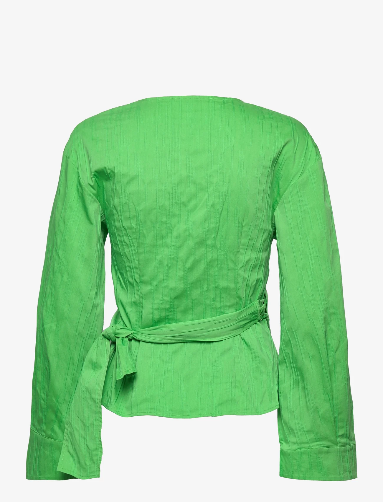Samsøe Samsøe - Rossi wrap blouse 14451 - long-sleeved blouses - vibrant green - 1