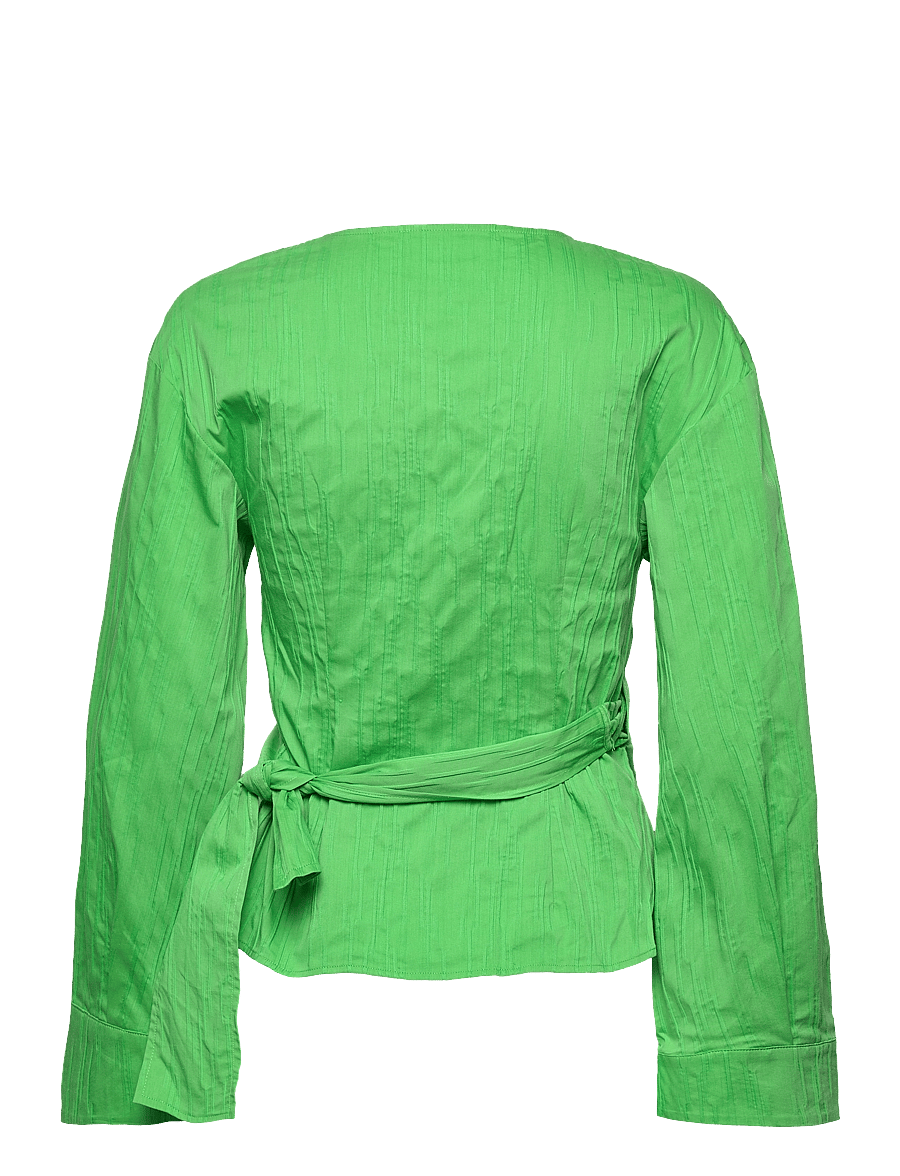 Samsøe Samsøe - Rossi wrap blouse 14451 - blouses à manches longues - vibrant green - 2