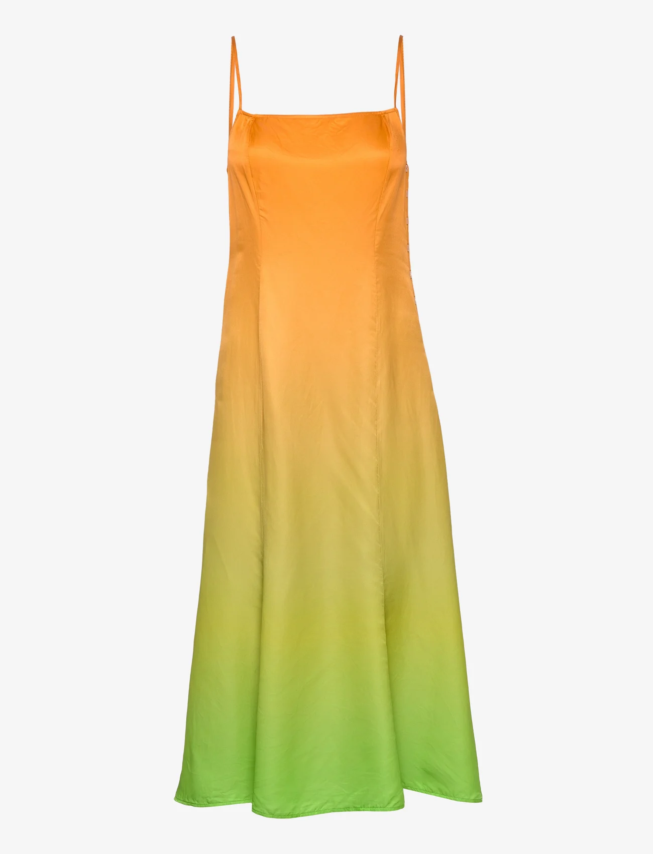Samsøe Samsøe - Annah dress aop 14494 - sukienki na ramiączkach - grading orange - 0