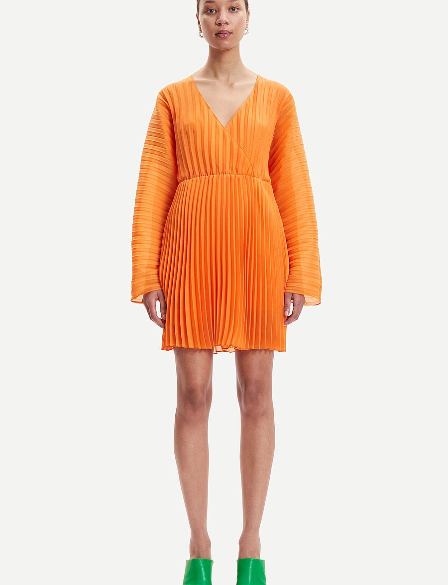 Samsøe Samsøe - Annica v-n dress 14512 - feestjurken - russet orange - 0