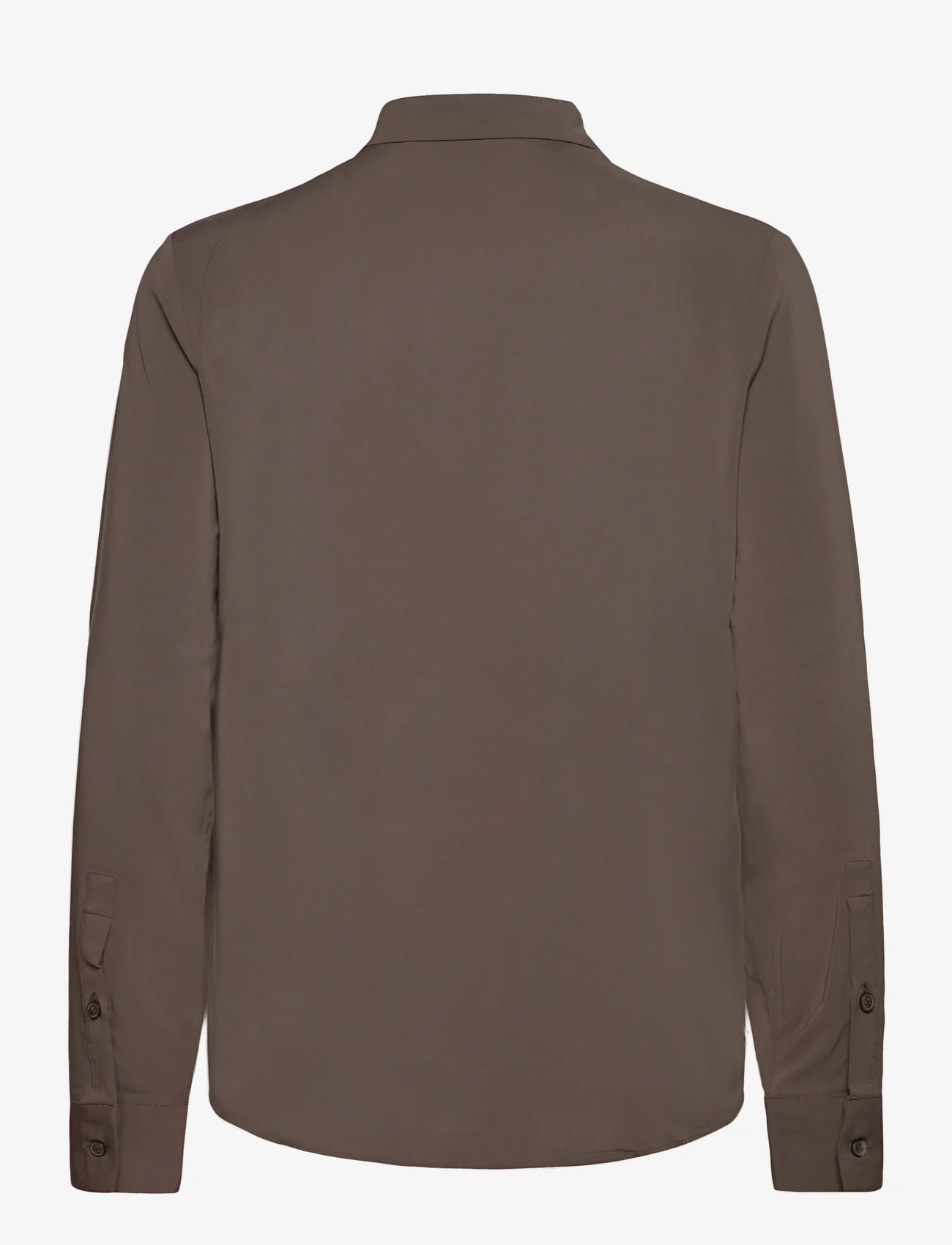 Samsøe Samsøe - Milly shirt 9942 - blūzes ar garām piedurknēm - major brown - 1