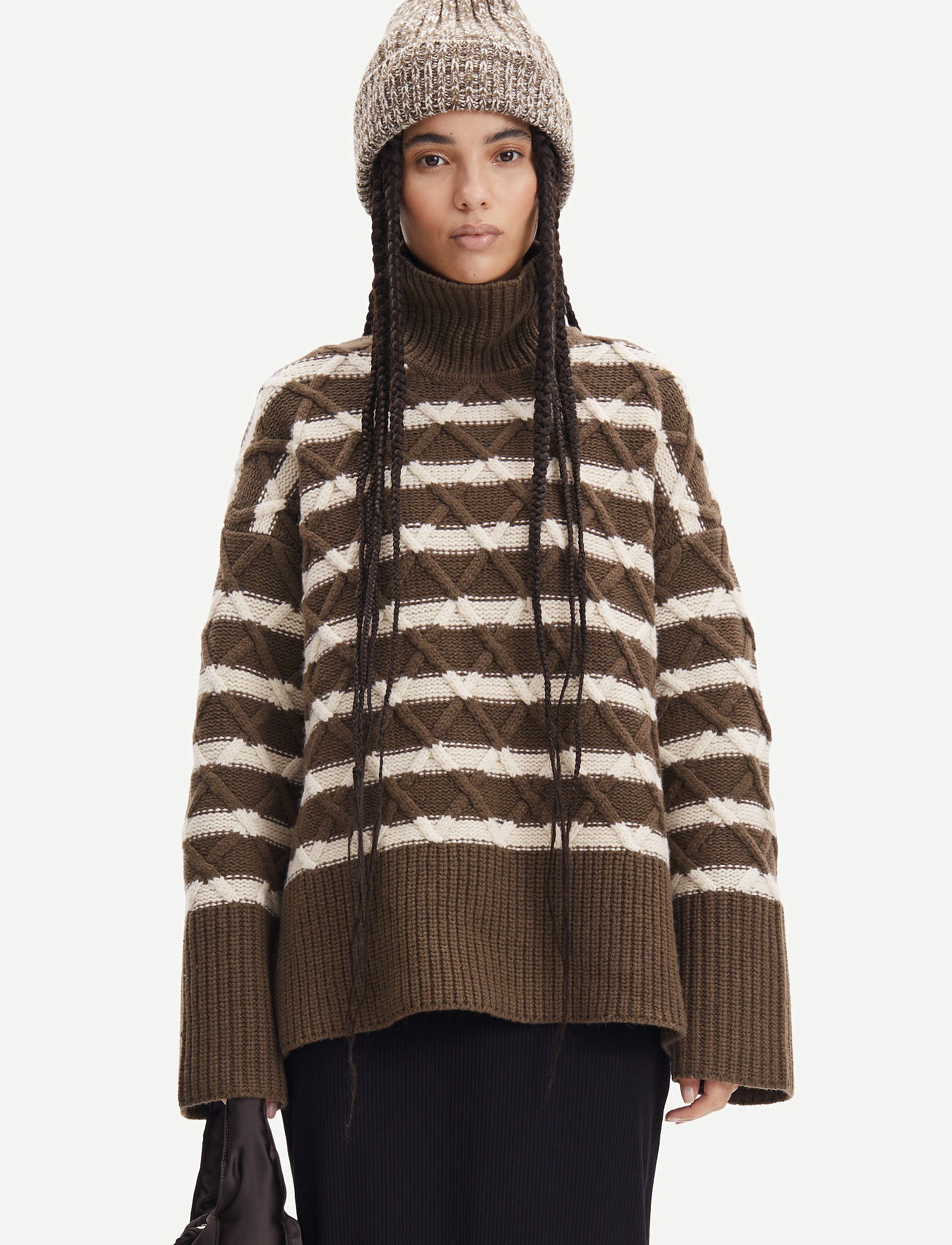 Samsøe Samsøe - Kassandra turtleneck 11250 - crocodile st. - 4