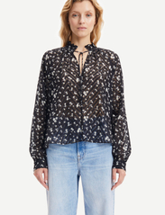 Samsøe Samsøe - Karookhi blouse 14573 - blūzes ar garām piedurknēm - dark meadow - 2