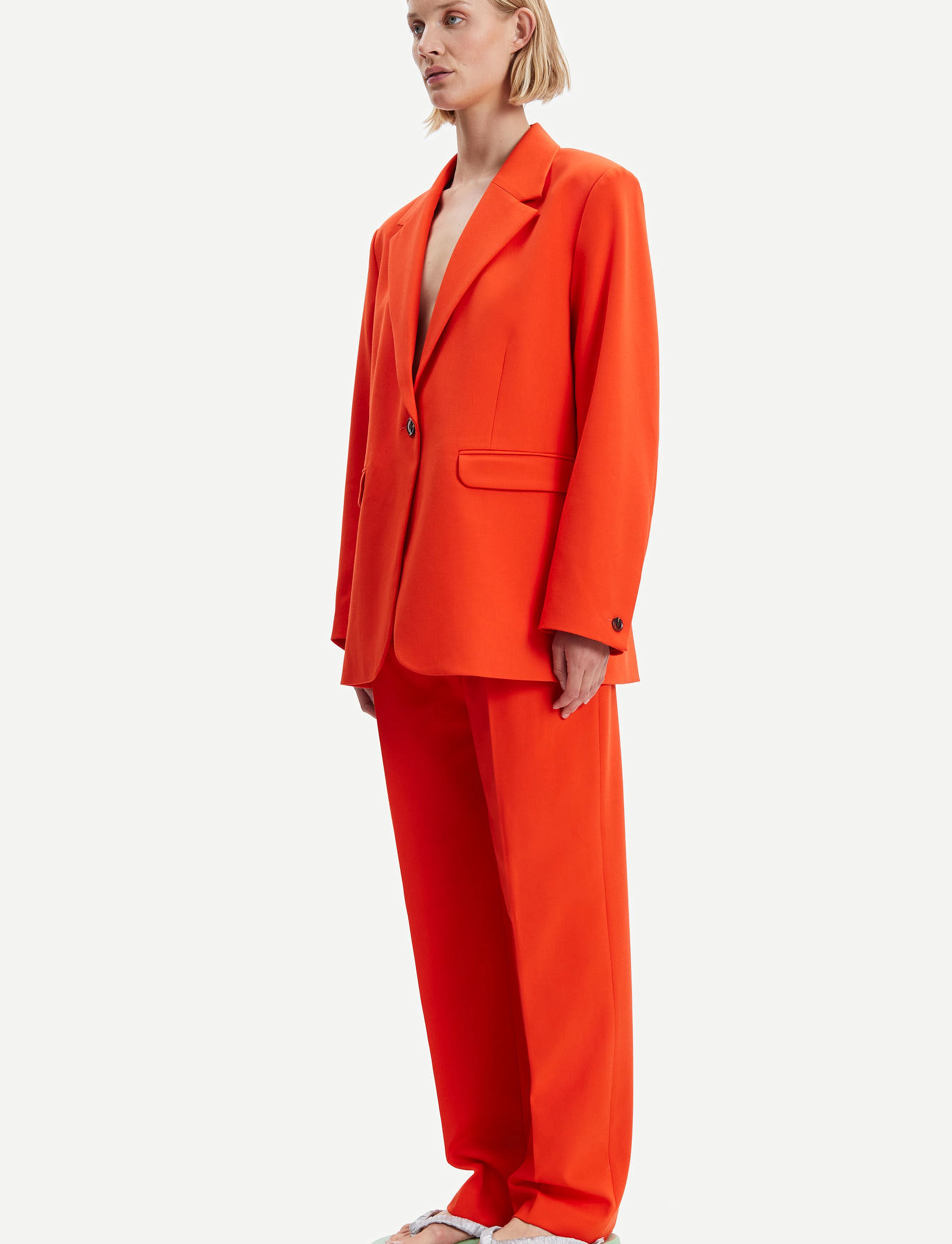 Samsøe Meme Trousers 13103, XXS, Trousers, Orange - Straight Leg, Frauen