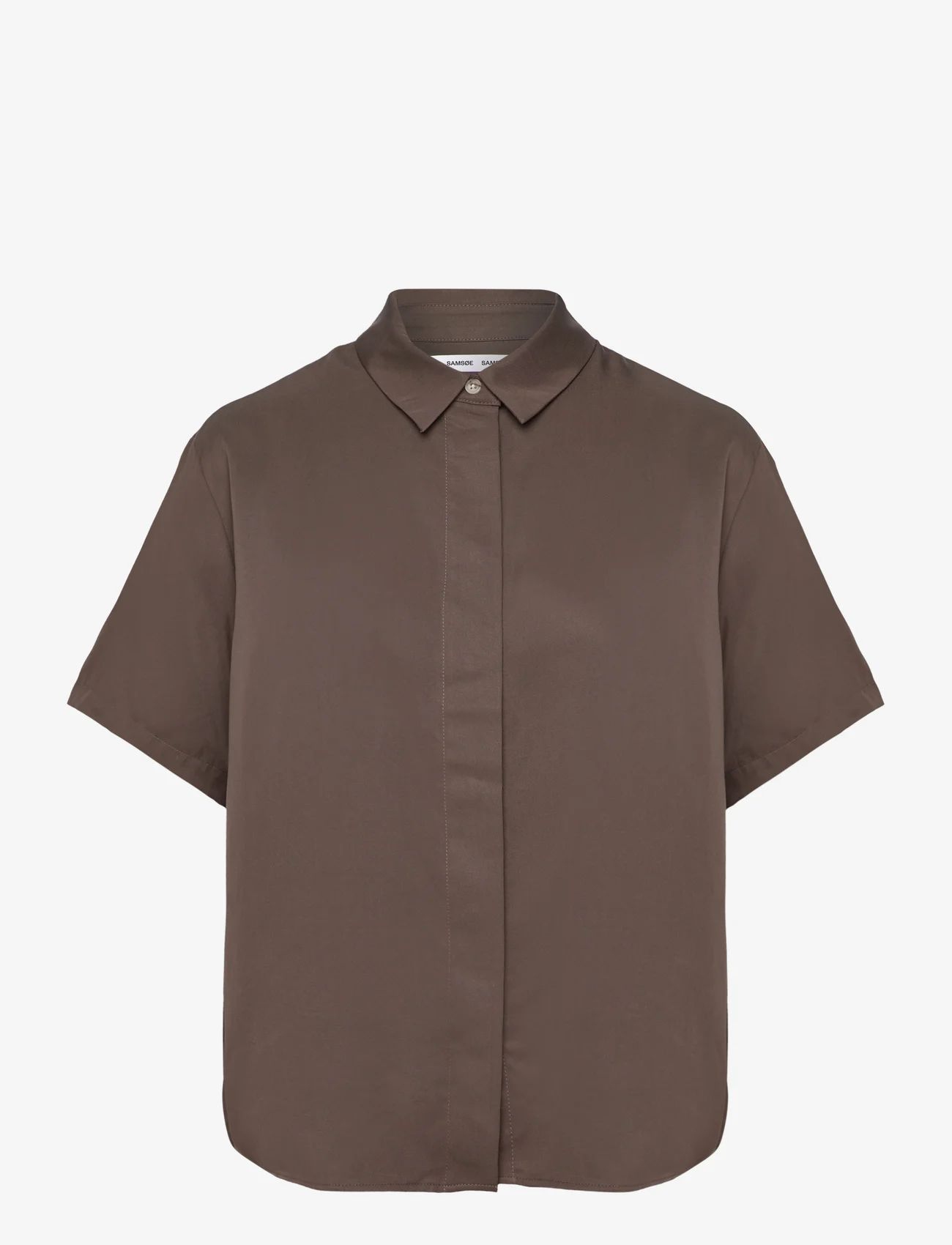 Samsøe Samsøe - Alfrida shirt 14639 - kortærmede skjorter - major brown - 0