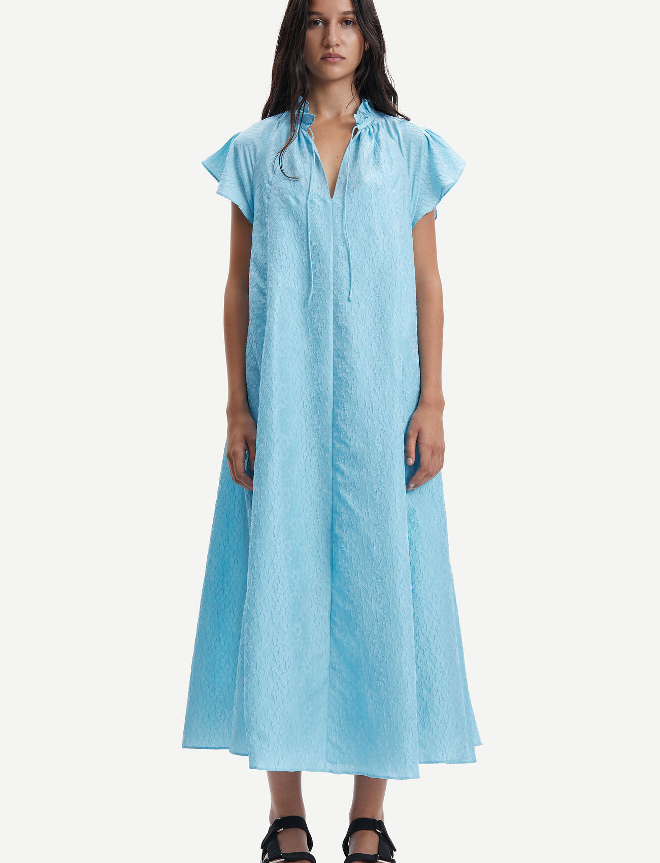 Samsøe Samsøe - Karookh long dress 14646 - sommerkjoler - blue topaz - 0