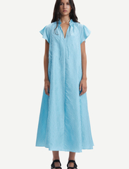 Samsøe Samsøe - Karookh long dress 14646 - midi jurken - blue topaz - 2
