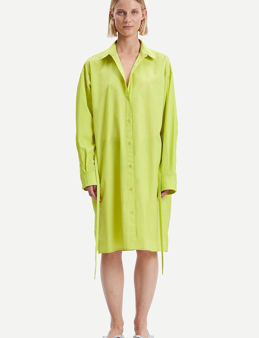 Samsøe Samsøe - Lua shirt dress 14644 - kreklkleitas - acid green - 0