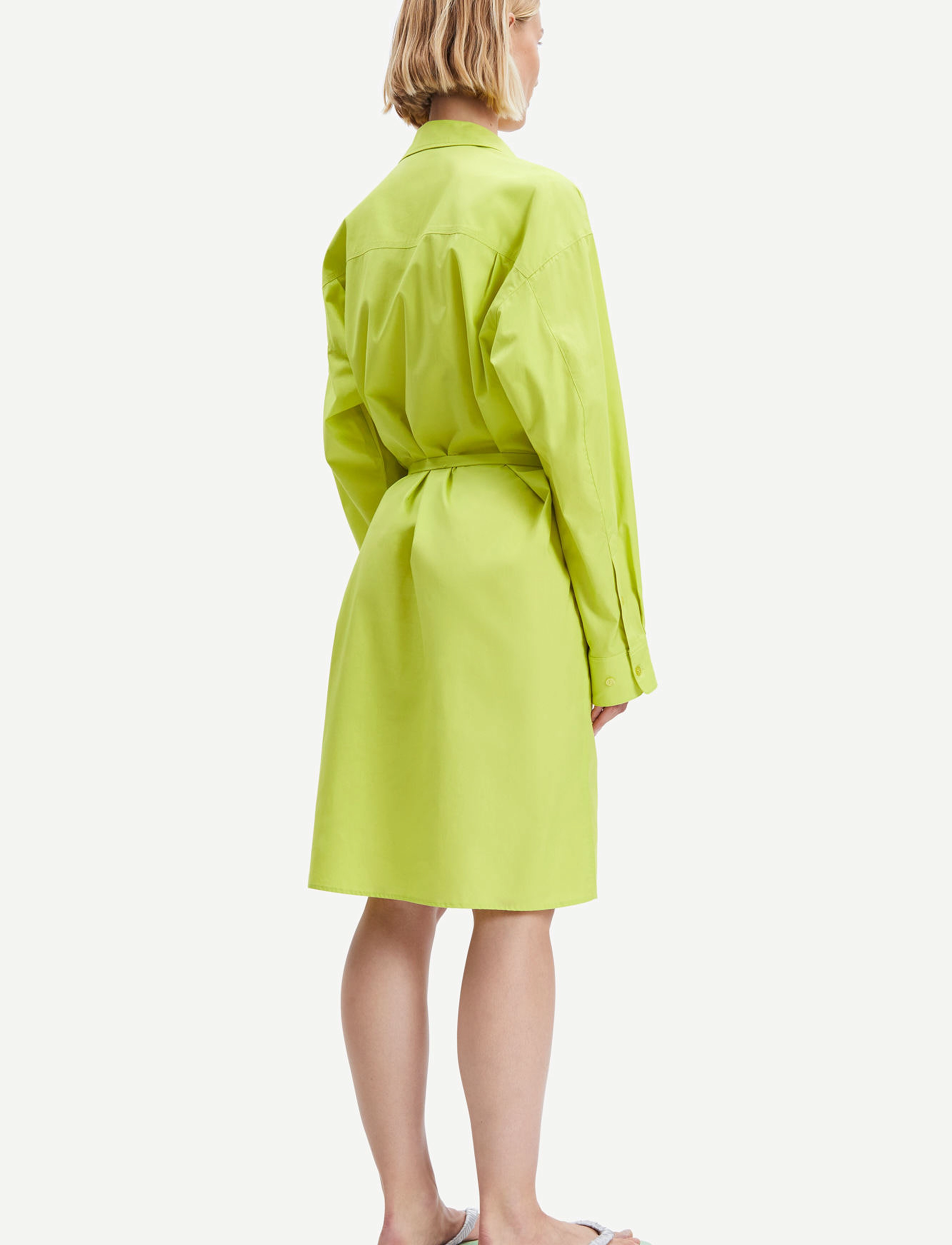 Samsøe Samsøe - Lua shirt dress 14644 - midimekot - acid green - 3
