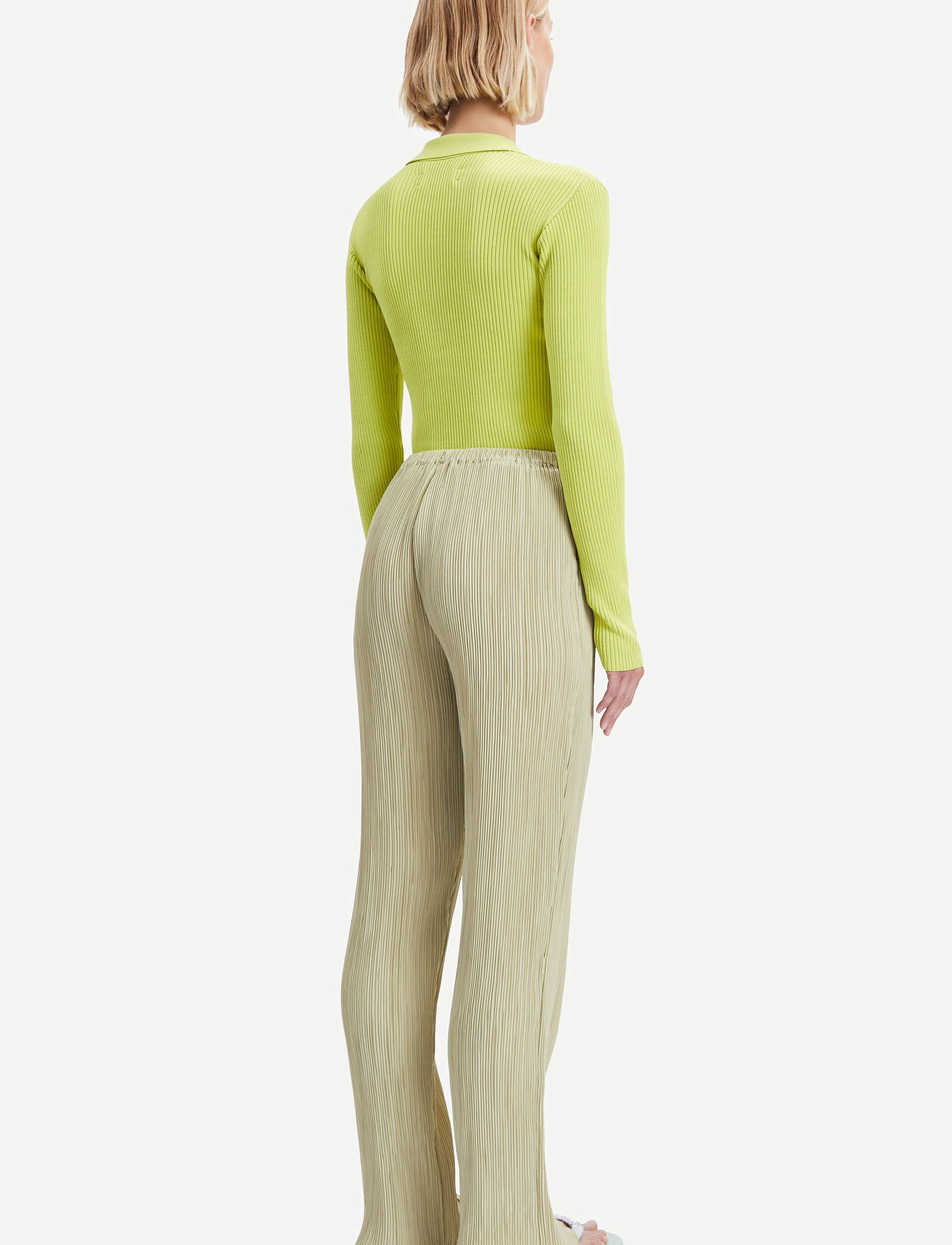 Samsøe Samsøe - Fridah trousers 14643 - suorat housut - sage green - 3