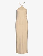 Crystal long dress 14667 - BROWN RICE
