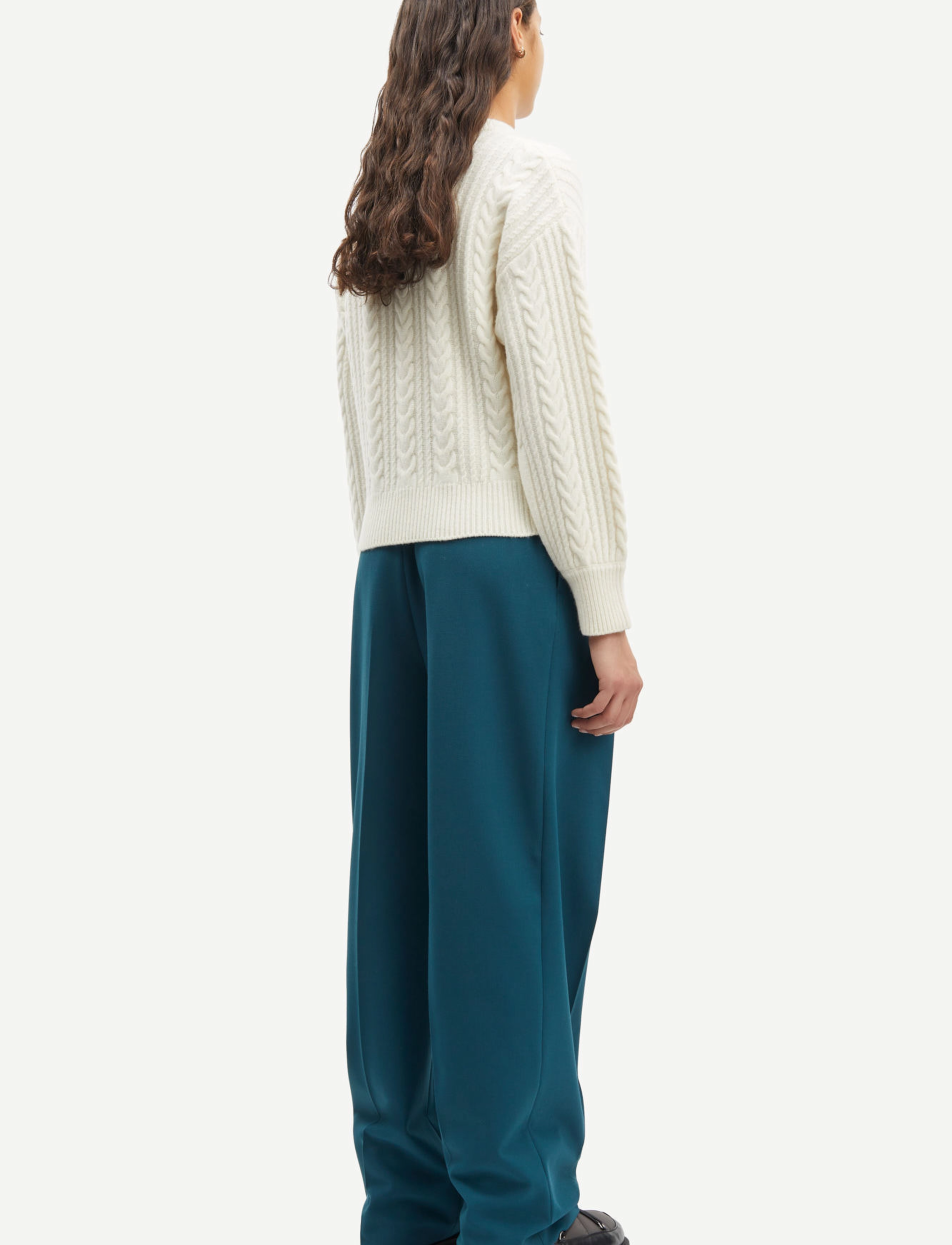 Samsøe Samsøe - Julia trousers 13103 - bukser med brede ben - atlantic deep - 3