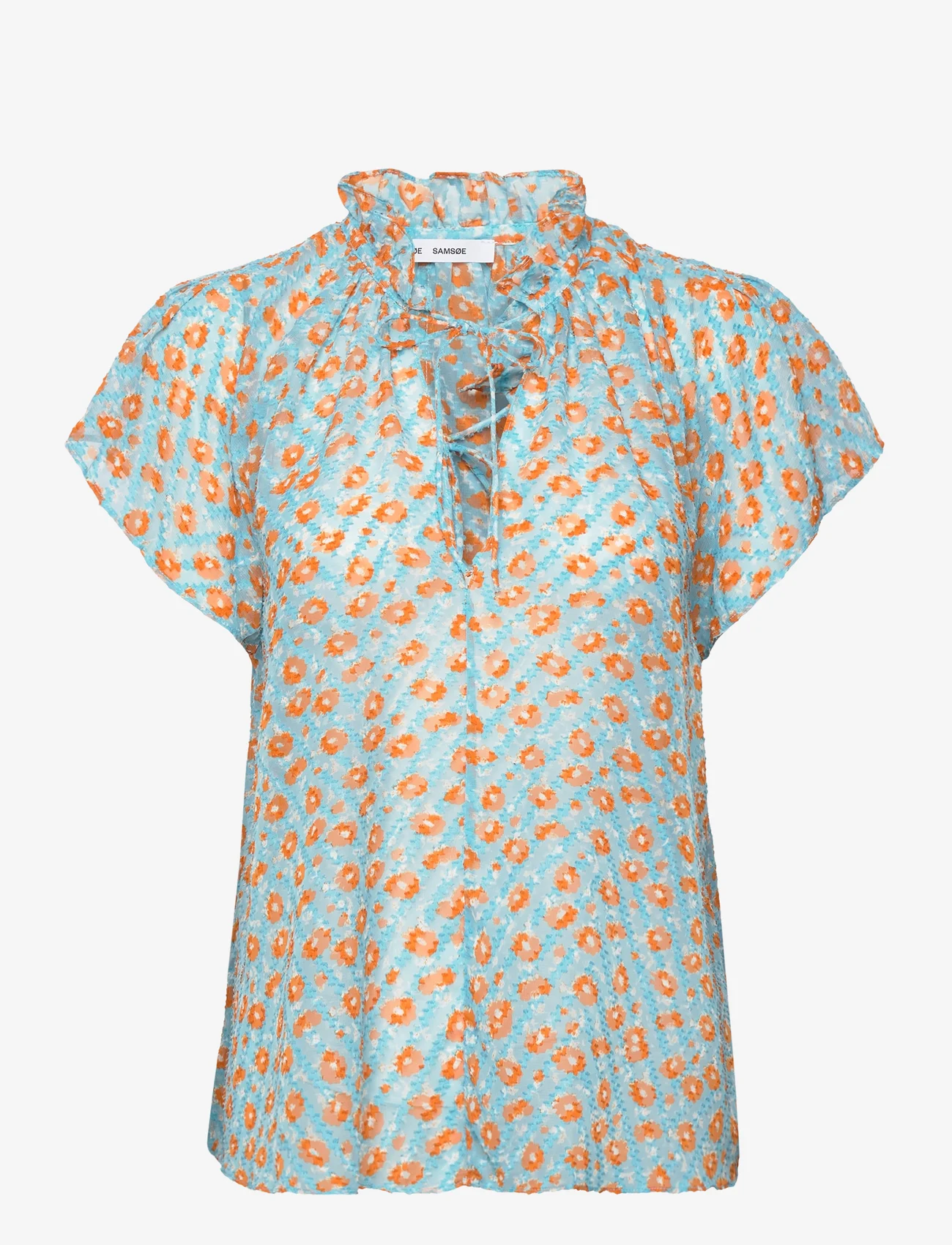 Samsøe Samsøe - Karookh blouse 14573 - kortärmade blusar - ditsy topaz - 0