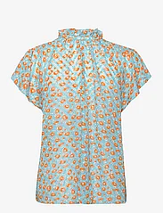 Samsøe Samsøe - Karookh blouse 14573 - kortärmade blusar - ditsy topaz - 1